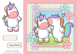 Adorable Unicorns 8x8