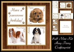Gorgeous King Charles Cubes 8x8 Mini Kit