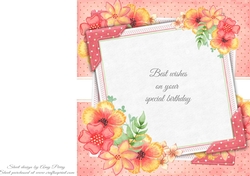 Beautiful Water Color Floral Insert 8x8