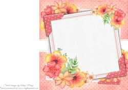 Beautiful Water Color Floral Insert Blank 8x8