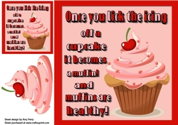 Cupcake Humour 8x8