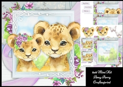 Beautiful Pair Of Lions 8x8 Mini Kit