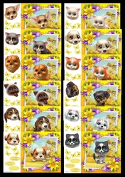 Beautiful Cats & Dogs With Yellow Lillies 8x8 Bumper kit 