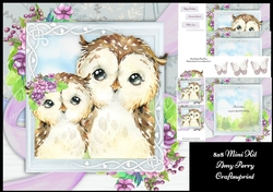 Beautiful Pair Of Owls 8x8 Mini Kit