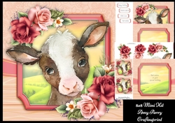 Adorable Brown & White Goat 8x8 Mini Kit