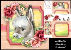 Adorable Grey Donkey 8x8 Mini Kit
