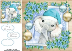 Gorgeous Festive Elephant 8x8
