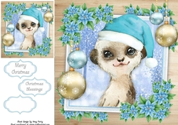 Gorgeous Festive Meerkat 8x8