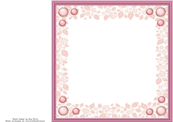 Pretty pink frame with corner brad insert 8x8