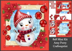 Gorgeous Snowman With Baubles 8x8 Mini Kit