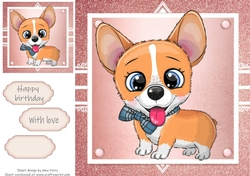 Gorgeous Corgi In Rose Gold Frame 8x8