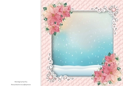 Gorgeous Pink Christmas Insert 8x8