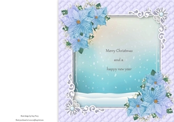 Gorgeous Blue Christmas Frame Insert 8x8