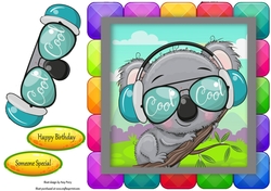 Cool Koala In Rainbow Block Frame 8x8