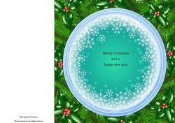 Beautiful Holly Background Insert 8x8