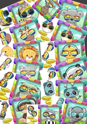 17 Rainbow Block Animal Bumper Kit Children 8x8