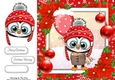Gorgeous Penguin In Winter Hat 8x8