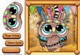 Cute Owl In Indian Fancy Dress 8x8