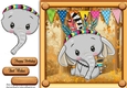 Cute Elephant In Indian Fancy Dress 8x8