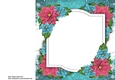 Beautiful Blue & Pink Poinsettia Insert Blank 8x8