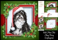 Gorgeous Black & White Scruffy Dog With Holly 8x8 Mini Kit