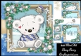 Gorgeous Polar Bear With Blue Scarf 8x8 Mini Kit