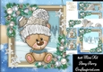 Gorgeous Brown Bear With Bobble Hat 8x8 Mini Kit
