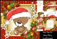 Gorgeous Brown Bear In Santa Hat 8x8 Mini Kit