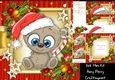 Gorgeous Blue Eyed Bear In Santa Hat 8x8 Mini Kit