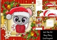 Gorgeous Mouse In Santa Hat 8x8 Mini Kit