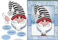 Santas Little Helper in a Black & White Hat