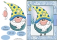 Santas Little Helper in a Blue & Yellow Hat