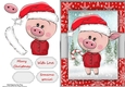 Cute Christmas Pig In Santa Hat 