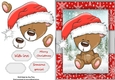 Cute Christmas Bear In Santa Hat