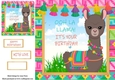 Ooh La llama! Its your birthday! Llama fun 8x8