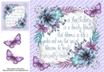 Beautiful Blue & Purple Flowers With Birthday Quote 2 8x8