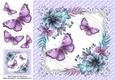 Beautiful Blue & Purple Flowers 8x8