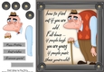Funny Old Man Humour 5 8x8