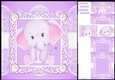 Gorgeous Purple Watercolour Elephant 8x8 Mini Kit