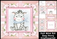 Cute Zebra In Floral Frame 8x8 Mini Kit