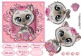 Pretty In Pink Flowers Siamese Kitten 6x6