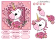 Pretty In Pink Flowers White Unicorn 6x6