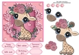 Pretty In Pink Flowers Blue Eyed Giraffe 6x6
