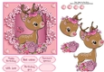 Pretty In Pink Flowers Deer 6x6