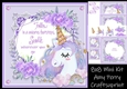 Beautiful Unicorn With Purple Flowers 2 8x8 Mini Kit