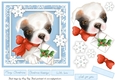 Festive Dog With Snowflakes 7x7