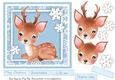 Festive Reindeer With Snowflakes 7x7