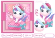 Cute Festive Unicorn With Present 7x7