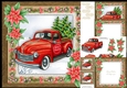 Beautiful Watercolour Christmas Car 8x8 Mini Kit