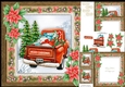 Beautiful Watercolour Christmas Car 2 8x8 Mini Kit